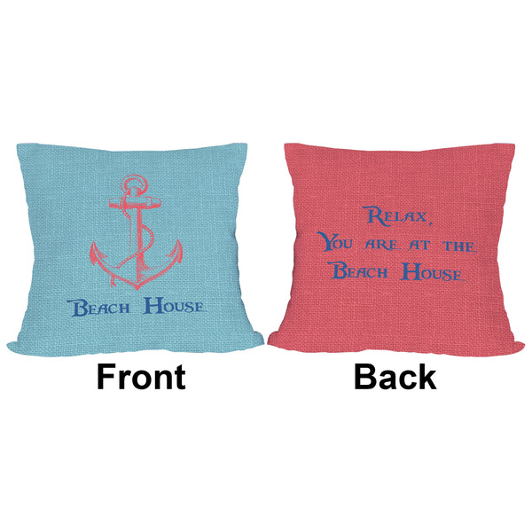 Chic Beach House Outdoor Pillow - 16x16