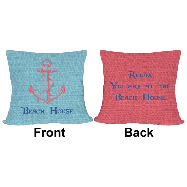 Chic Beach House Outdoor Pillow - 18x18