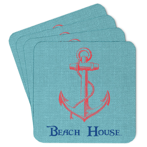 Custom Chic Beach House Paper Coasters