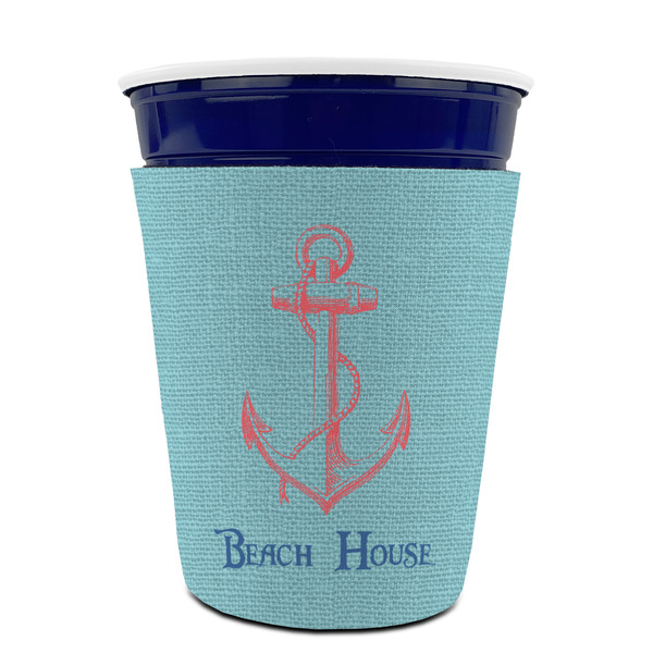 Chic Beach House Party Cup Sleeves - without bottom - FRONT (on cup)