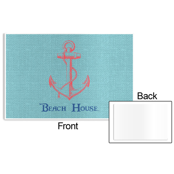 Chic Beach House Disposable Paper Placemat - Front & Back