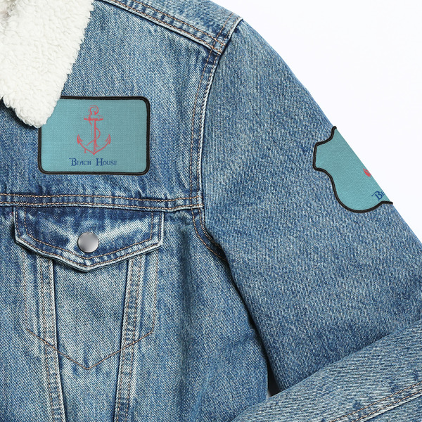 Chic Beach House Patches Lifestyle Jean Jacket Detail