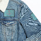 Chic Beach House Patches Lifestyle Jean Jacket Detail