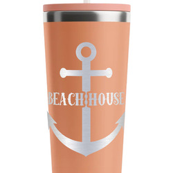 Chic Beach House RTIC Everyday Tumbler with Straw - 28oz - Peach - Single-Sided