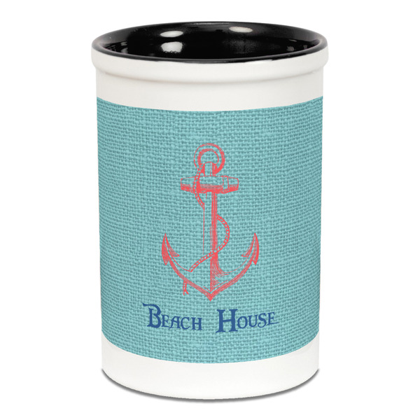 Chic Beach House Pencil Holder - Black