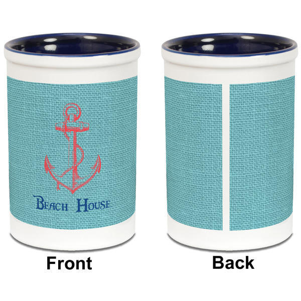 Chic Beach House Pencil Holder - Blue - approval