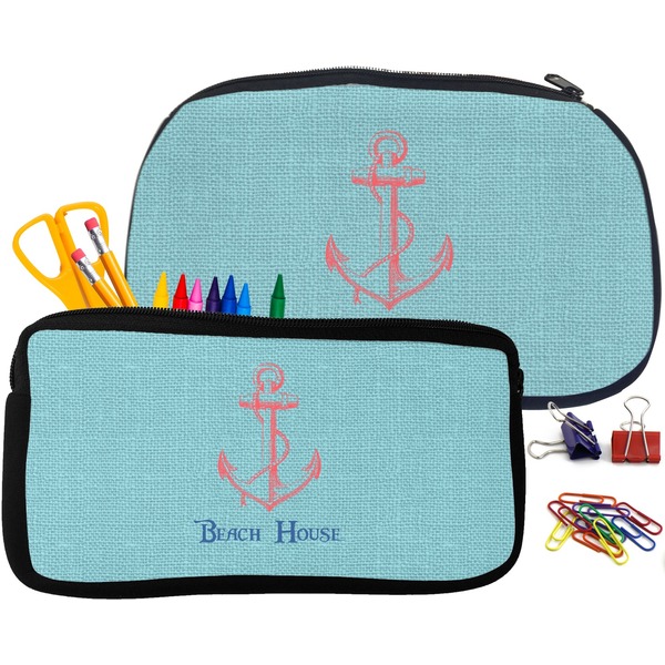 Chic Beach House Pencil / School Supplies Bags Small and Medium