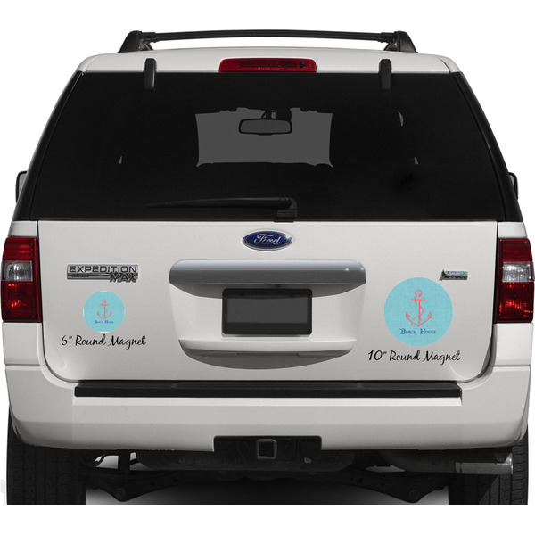 Chic Beach House Personalized Car Magnets on Ford Explorer