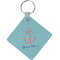 Chic Beach House Diamond Plastic Keychain