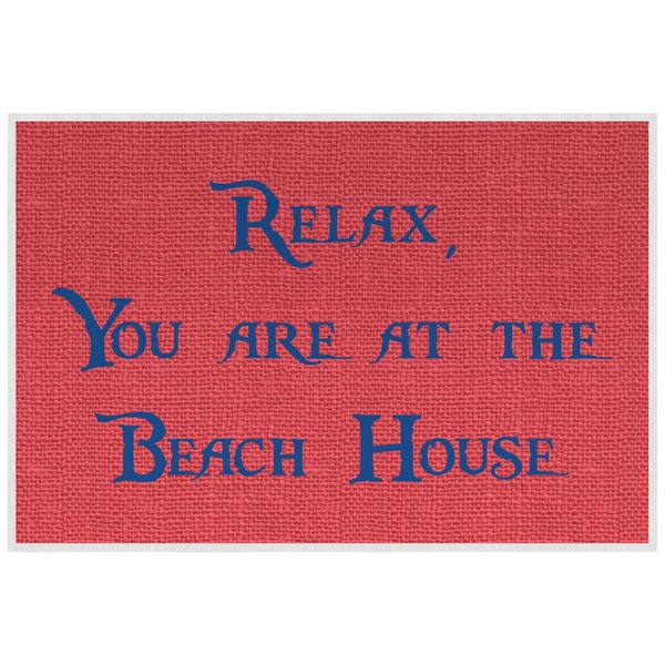 Chic Beach House Personalized Placemat (Back)