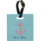 Chic Beach House Plastic Luggage Tag - Square