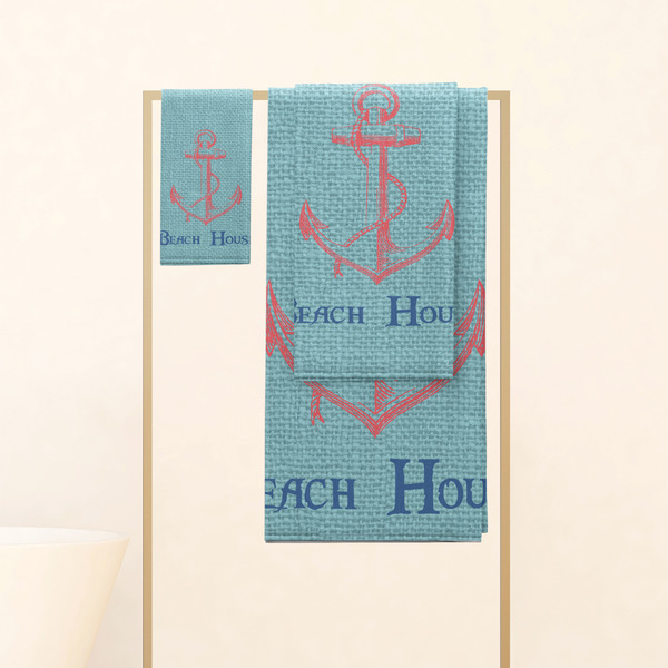 Chic Beach House Personalized Towel Set