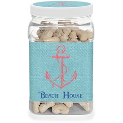 Chic Beach House Dog Treat Jar