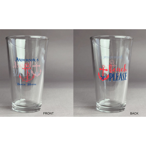 Chic Beach House Pint Glass - Two Content - Approval
