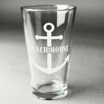 Chic Beach House Pint Glass - Engraved (Single)