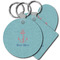 Chic Beach House Plastic Keychain
