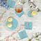 Chic Beach House Plastic Party Appetizer & Dessert Plates - In Context