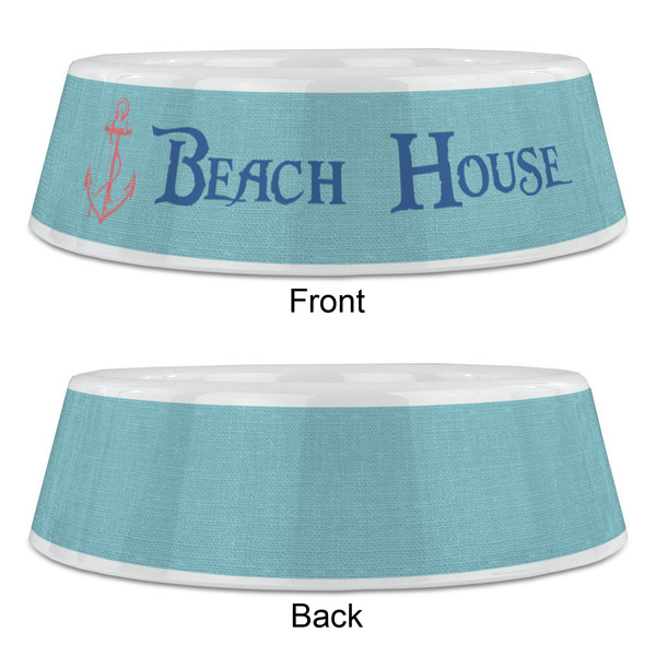 Chic Beach House Plastic Pet Bowls - Large - APPROVAL