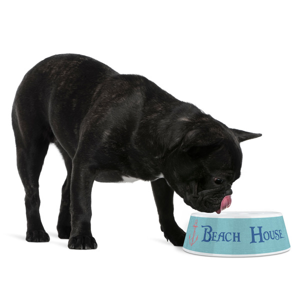Chic Beach House Plastic Pet Bowls - Medium - LIFESTYLE