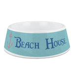 Chic Beach House Plastic Dog Bowl - Medium
