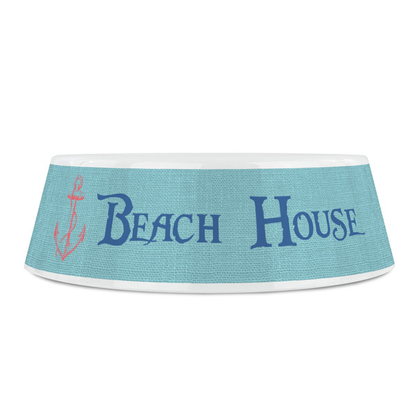 Chic Beach House Plastic Pet Bowls - Small - FRONT