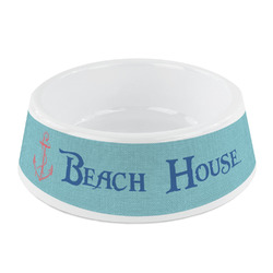 Chic Beach House Plastic Dog Bowl - Small