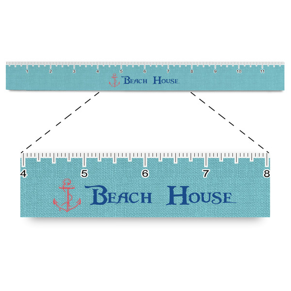 Custom Chic Beach House Plastic Ruler - 12"