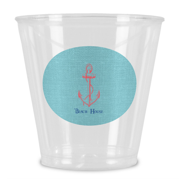 Custom Chic Beach House Plastic Shot Glass