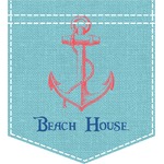 Chic Beach House Iron On Faux Pocket