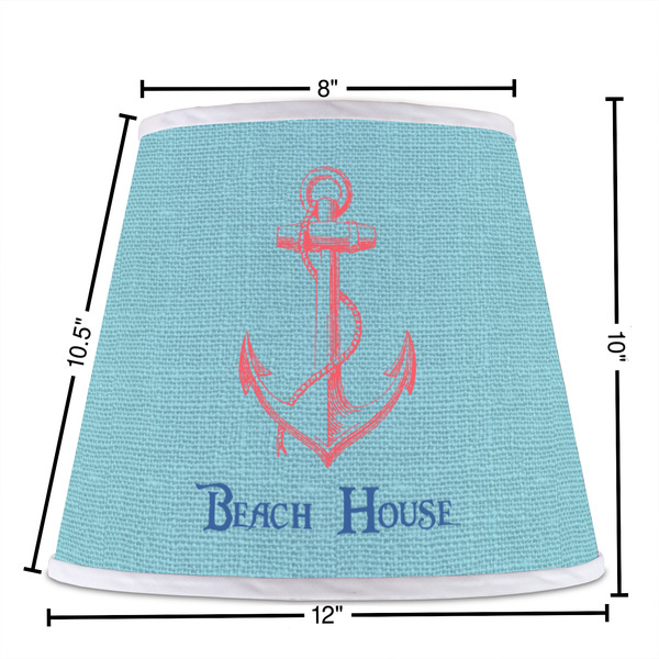 Chic Beach House Poly Film Empire Lampshade - Dimensions