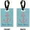 Chic Beach House Rectangle Luggage Tag (Front + Back)