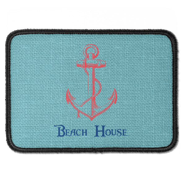 Custom Chic Beach House Iron On Rectangle Patch