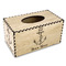 Chic Beach House Rectangle Tissue Box Covers - Wood - Front
