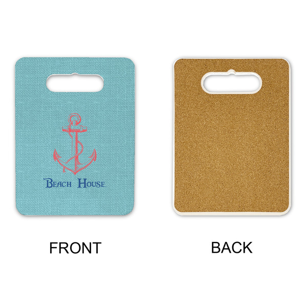 Chic Beach House Rectangle Trivet with Handle - APPROVAL