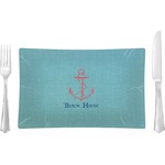 Chic Beach House Rectangular Glass Lunch / Dinner Plate - Single or Set