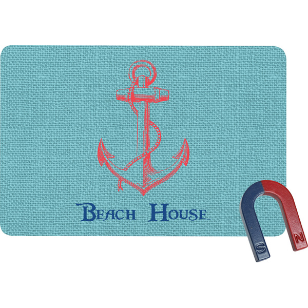 Custom Chic Beach House Rectangular Fridge Magnet