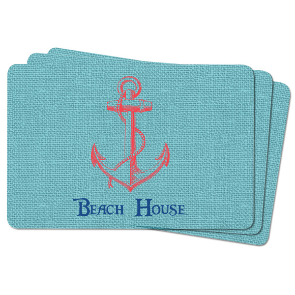 Chic Beach House Rectangular Fridge Magnet - THREE