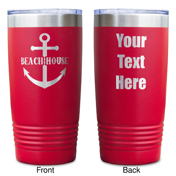 Chic Beach House Red Polar Camel Tumbler - 20oz - Double Sided - Approval