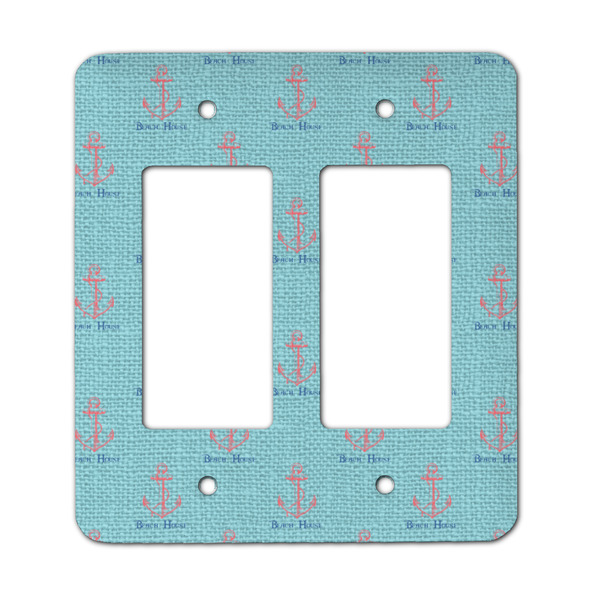 Custom Chic Beach House Rocker Style Light Switch Cover - Two Switch