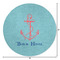 Chic Beach House Round Area Rug - Size
