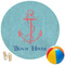 Chic Beach House Round Beach Towel