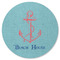 Chic Beach House Round Rubber Backed Coaster