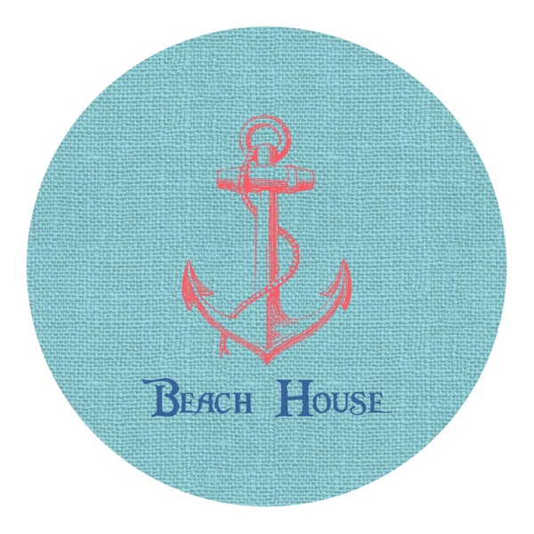 Custom Chic Beach House Round Decal - XLarge