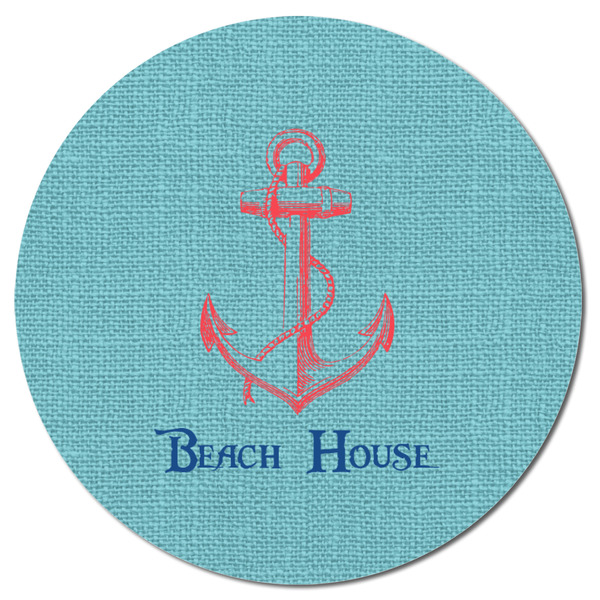 Chic Beach House Round Fridge Magnet - FRONT