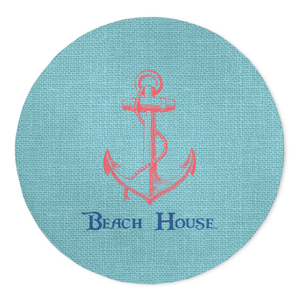 Custom Chic Beach House 5' Round Indoor Area Rug