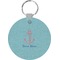 Chic Beach House Round Plastic Keychain