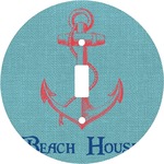 Chic Beach House Round Light Switch Cover