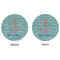 Chic Beach House Round Linen Placemats - APPROVAL (double sided)