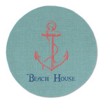 Chic Beach House Round Linen Placemat