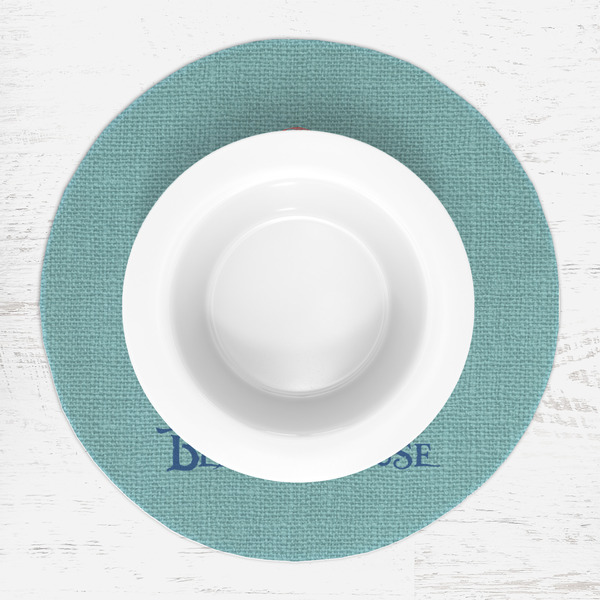 Chic Beach House Round Linen Placemats - LIFESTYLE (single)